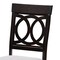 Baxton Studio Lucie Grey Upholstered Espresso Finished Wood Dining Chair, PK4 157-9732 - alternate 2